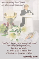 Pozvánka na 1.sv. prijímanie