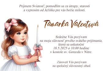 prvé sväté prijímanie  
