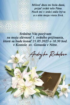 prvé sväté prijímanie  