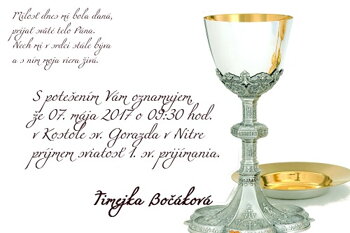 prvé sväté prijímanie