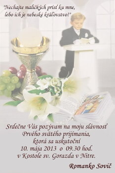 prvé sväté prijímanie  