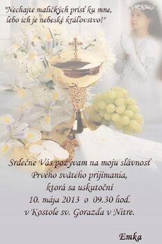 prvé sväté prijímanie  