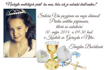 prvé sväté prijímanie 