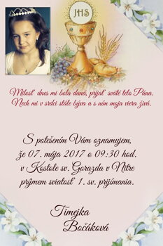 prvé sväté prijímanie  