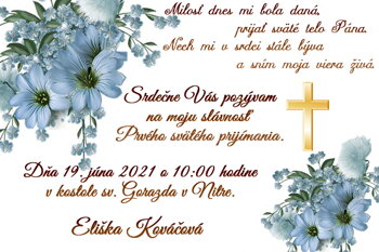 prvé sväté prijímanie