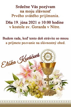 prvé sväté prijímanie 