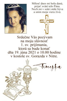 prvé sväté prijímanie  