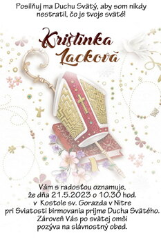 pozvánka k birmovke