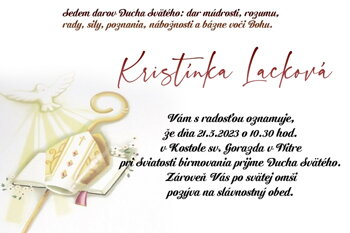 Pozvánka k birmovke