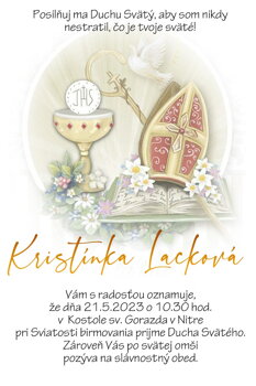 Pozvánka k birmovke
