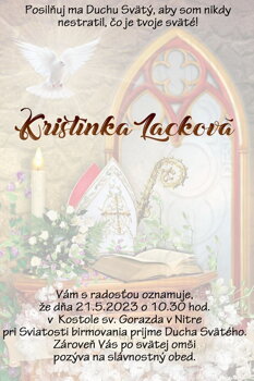 Pozvánka k birmovke