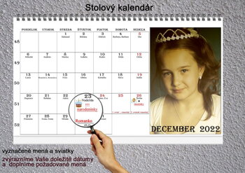 stolový kalendár