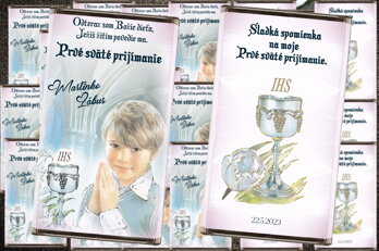 čokoládky s potlačou