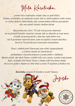 List Ježiškovi